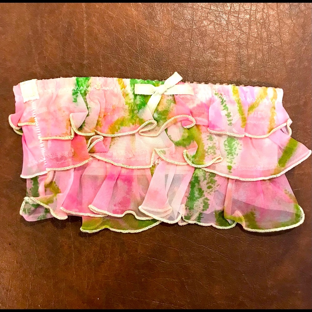 Peter Pan by Oleg Cassini: 1960’s Floral Ruffled GARTER! Fun!
